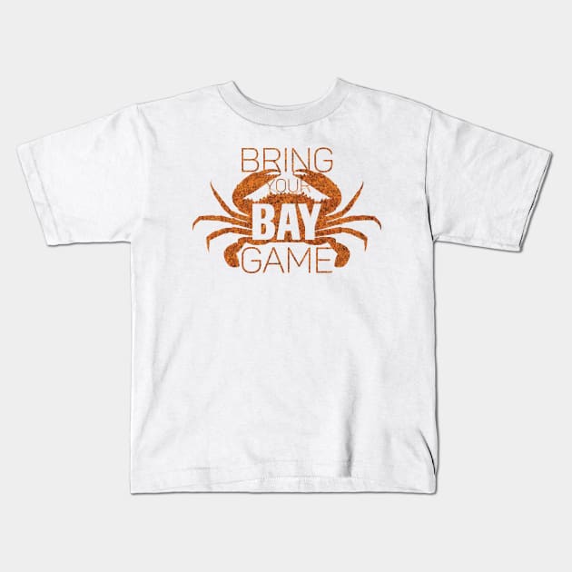 Bring Your Bay Game Kids T-Shirt by polliadesign